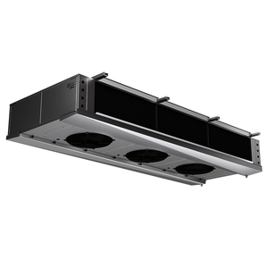 Evaporador industrial techo doble flujo ECO IDE 53 A-07 ED con separación de aleta 7mm, 3 hélices Ø560mm y desescarche eléctrico