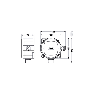 Detector de fugas DANFOSS GDA EC 148H6014 para NH3