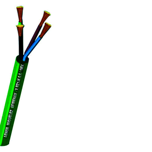 Rollo de 100 m de cable manguera eléctrico verde 5x2,5 RZ1-K06